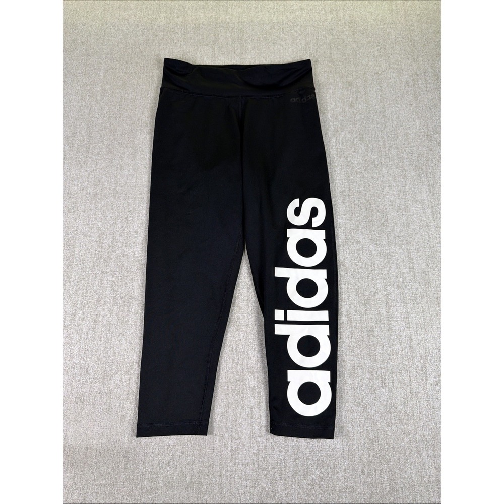 Adidas Climalite Women's Leggings Size Small Black Graphic Adidas Compression
